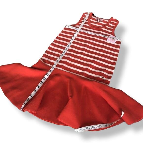 Juicy Couture Girls Dress Size XL Seychelles Orange Striped Sweater Tank NEW - Picture 3 of 8
